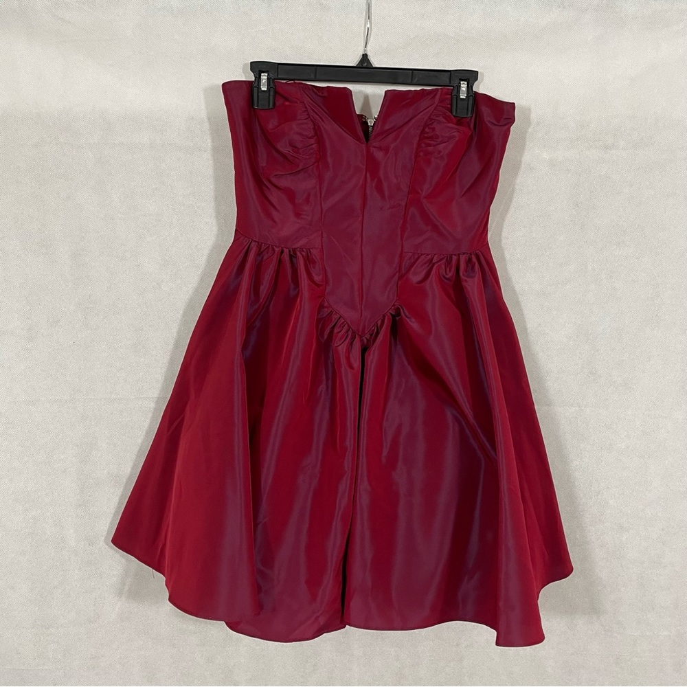 Nicole Miller Red Strapless Dress